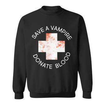 Save A Vampire Donate Blood Tshirt Sweatshirt - Monsterry UK
