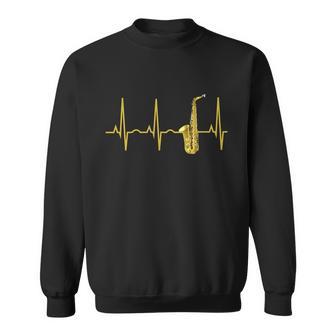 Saxophone Player Funny Gift Sax Heartbeat Hooded Cute Gift Gift Sweatshirt - Monsterry CA