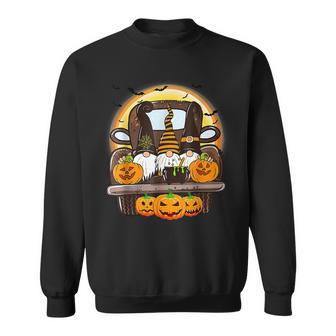 Scary Halloween Truck Gnomes Farmer Witch Pumpkin Costume Sweatshirt - Seseable
