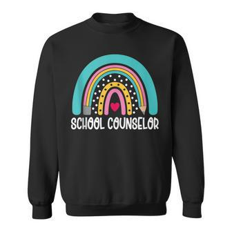 School Counselor Rainbow Guidance Teacher Counseling Heart Sweatshirt - Thegiftio UK