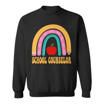 School Counselor Rainbow Pencil Back To School Appreciation Sweatshirt - Thegiftio UK