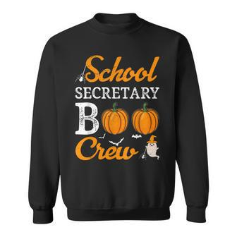 School Secretary Boo Crew Halloween School Office Squad Sweatshirt - Seseable