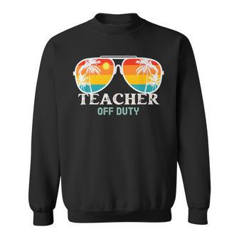 School Teacher Off Duty Sunglasses Beach Sunset Summer Sweatshirt - Seseable