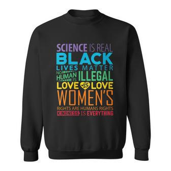 Science Is Real Black Lives Matter Rainbow Lgbt Pride Blm Graphic Design Printed Casual Daily Basic Sweatshirt - Thegiftio UK