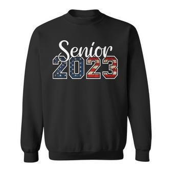 Senior 2023 American Flag Usa Graduation Class Of 2023  V2 Sweatshirt
