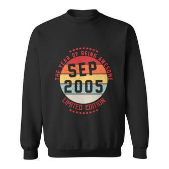 Sep 2005 Birthday The Year Of Being Awesome Gift Graphic Design Printed Casual Daily Basic Sweatshirt - Thegiftio UK