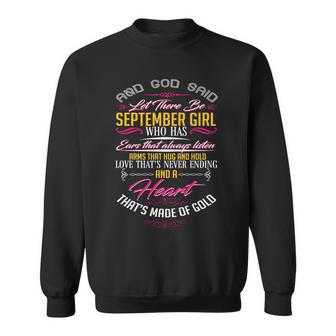 September Girl Always Listens Tshirt Sweatshirt - Monsterry