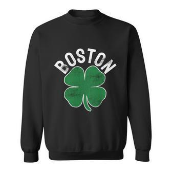 Shamrock Massachusetts Boston St Patricks Day Irish Green Graphic Design Printed Casual Daily Basic Sweatshirt - Thegiftio UK