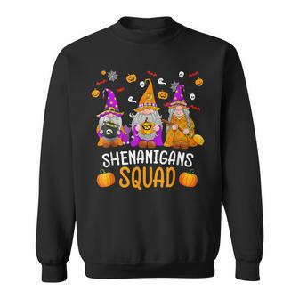 Shenanigans Squad Halloween Gnomes Pumpkin Halloween Costume Men Women Sweatshirt Graphic Print Unisex - Thegiftio UK