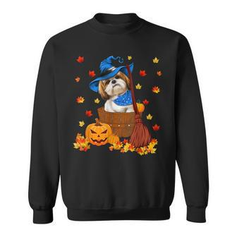 Shih Tzu Dog I Am A Witch - Halloween Sweatshirt - Seseable