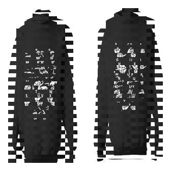 Sign Language Alphabet For Asl Interpreter Deaf Teacher Sweatshirt - Thegiftio