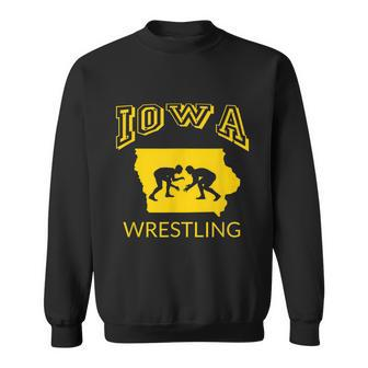 Silhouette Iowa Wrestling Team Wrestler The Hawkeye State Tshirt Sweatshirt - Monsterry