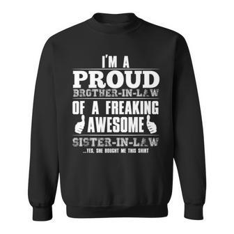 Sister And Brother In Law Proud Brother-In-Law Gifts T Sweatshirt - Thegiftio UK