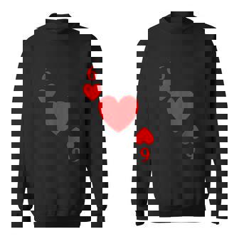 Six Of Hearts Playing Card Costume Halloween Deck Of Cards Graphic Design Printed Casual Daily Basic Sweatshirt - Thegiftio UK