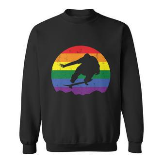 Skateboarding Lgbt Gay Pride Lesbian Bisexual Ally Quote Sweatshirt - Monsterry DE
