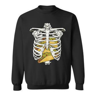 Skeleton Rib Cage Filled With Tacos Tshirt Sweatshirt - Monsterry DE