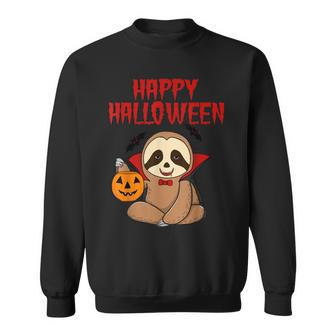 Sloth Halloween Vampire Trick Or Treat Kids Parents Sweatshirt - Seseable