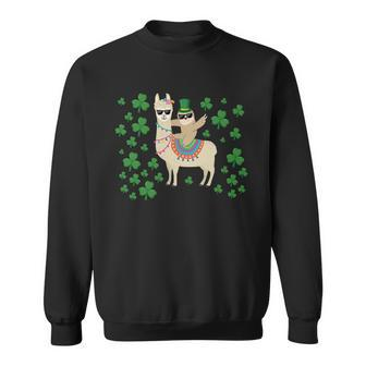 Sloth Riding Llama St Patrick Day Graphic Design Printed Casual Daily Basic Sweatshirt - Thegiftio UK