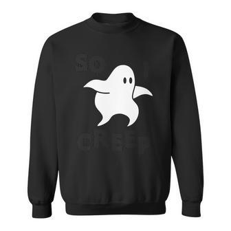 So I Creep Halloween Ghost Funny Ghost Halloween Costume Sweatshirt Men Women Sweatshirt Graphic Print Unisex - Thegiftio UK