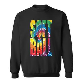 Softball Retro Tie Dye Sweatshirt - Monsterry UK