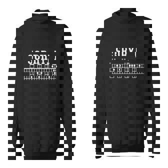 Sorry I Dgaf Funny Hidden Message Guitar Chords Sweatshirt - Thegiftio