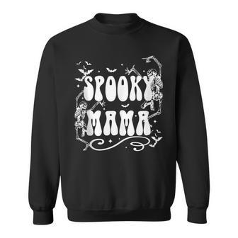 Spooky Mama Dancing Skeleton Funny Halloween Mama Sweatshirt - Seseable