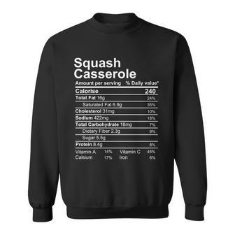Squash Casserole Nutrition Facts Label Sweatshirt - Monsterry