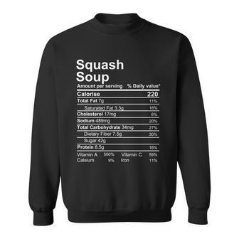 Squash Soup Nutrition Facts Label Sweatshirt - Monsterry