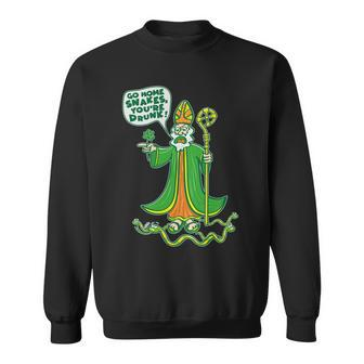 St Patrick Go Home Snakes Youre Drunk Graphic Design Printed Casual Daily Basic Sweatshirt - Thegiftio UK