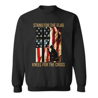 Stand For The Flag Kneel For The Cross Sweatshirt - Monsterry DE