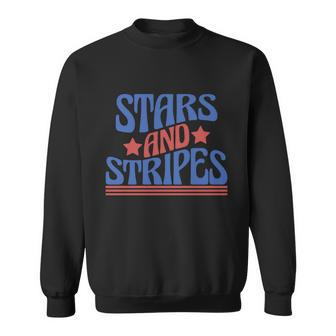 Stars And Stripes 4Th Of July Sweatshirt - Monsterry
