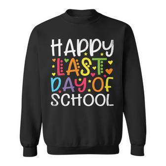 Stars Happy Last Day Of School Cute Graduation Teacher Kids Sweatshirt - Seseable