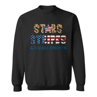Stars Stripes And Equal Rights 4Th Of July Usa Women Rights V2 Sweatshirt - Seseable