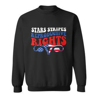 Stars Stripes Reproductive Rights American Flag V3 Sweatshirt - Monsterry