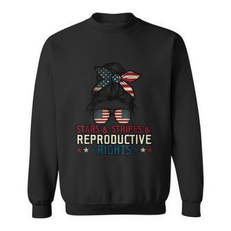 Stars Stripes Reproductive Rights American Flag V5 Sweatshirt - Monsterry