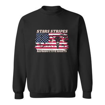 Stars Stripes Reproductive Rights Fourth Of July My Body My Choice Uterus Gift Sweatshirt | Mazezy