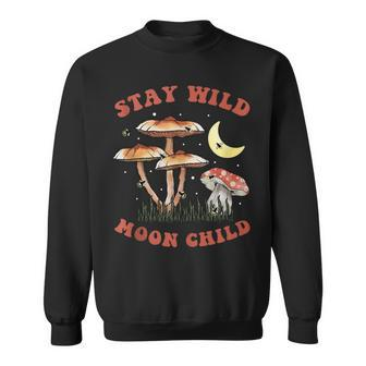 Stay Wild Moon Child Boho Cottagecore Hippie Soul Retro 60S Sweatshirt - Seseable