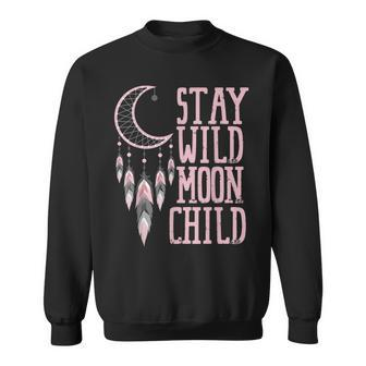 Stay Wild Moon Child Talisman Charm Dreamcatcher Sweatshirt - Seseable
