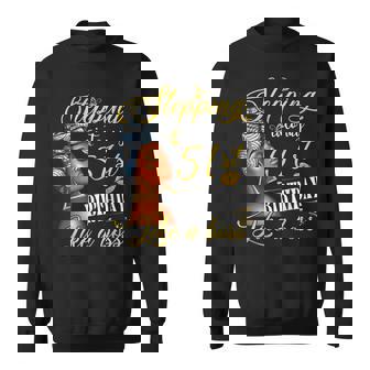 Stepping Into My 51St Birthday Like A Boss Bday Gift Women Men Women Sweatshirt Graphic Print Unisex - Thegiftio UK