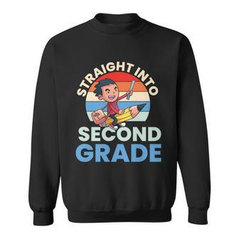 Straight Into 2Nd Grade First Day Of School Back To School Sweatshirt - Monsterry
