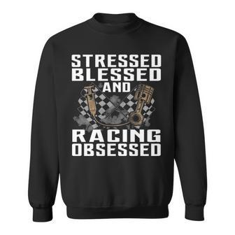 Stressed Blessed Obsessed Sweatshirt - Seseable