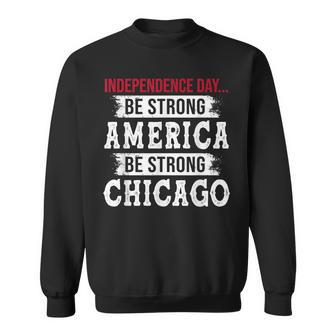 Strong American Pray For Chicago Chicago Shooting Sweatshirt - Seseable