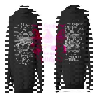 Sugar Skull Witch Halloween Costume In October We Wear Pink Men Women Sweatshirt Graphic Print Unisex - Thegiftio