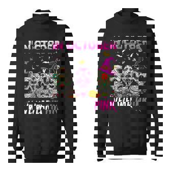 Sugar Skulls In October We Wear Pink Breast Cancer Awareness V5 Men Women Sweatshirt Graphic Print Unisex - Thegiftio