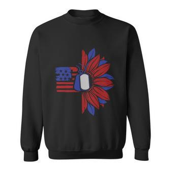 Sunflower America Flag 4Th Of July Independence Day Patriotic V2 Sweatshirt - Monsterry