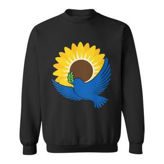 Sunflower Peace Dove Stand With Ukraine End The War V2 Sweatshirt - Monsterry AU