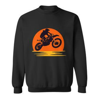 Sunset Funny Dirt Bike Rider Sweatshirt - Monsterry