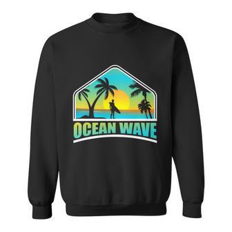 Sunset Surfing Ocean Wave Summer Vacation Surf Sweatshirt - Monsterry AU