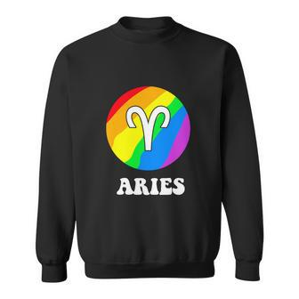 Sunshine Aries Lgbt Pride Parade March Graphic Design Printed Casual Daily Basic Sweatshirt - Thegiftio UK