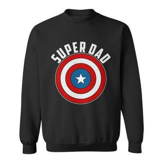 Super Dad Superhero Shield Fathers Day Sweatshirt - Monsterry DE
